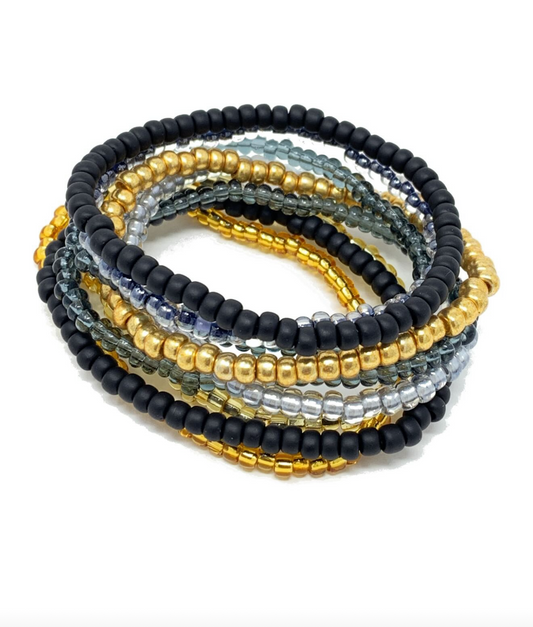 Gaby Ray- stretchy beads bracelets 9pc.