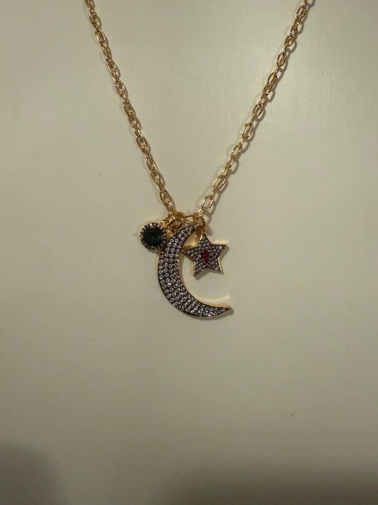 Moon, Star and Dot necklace