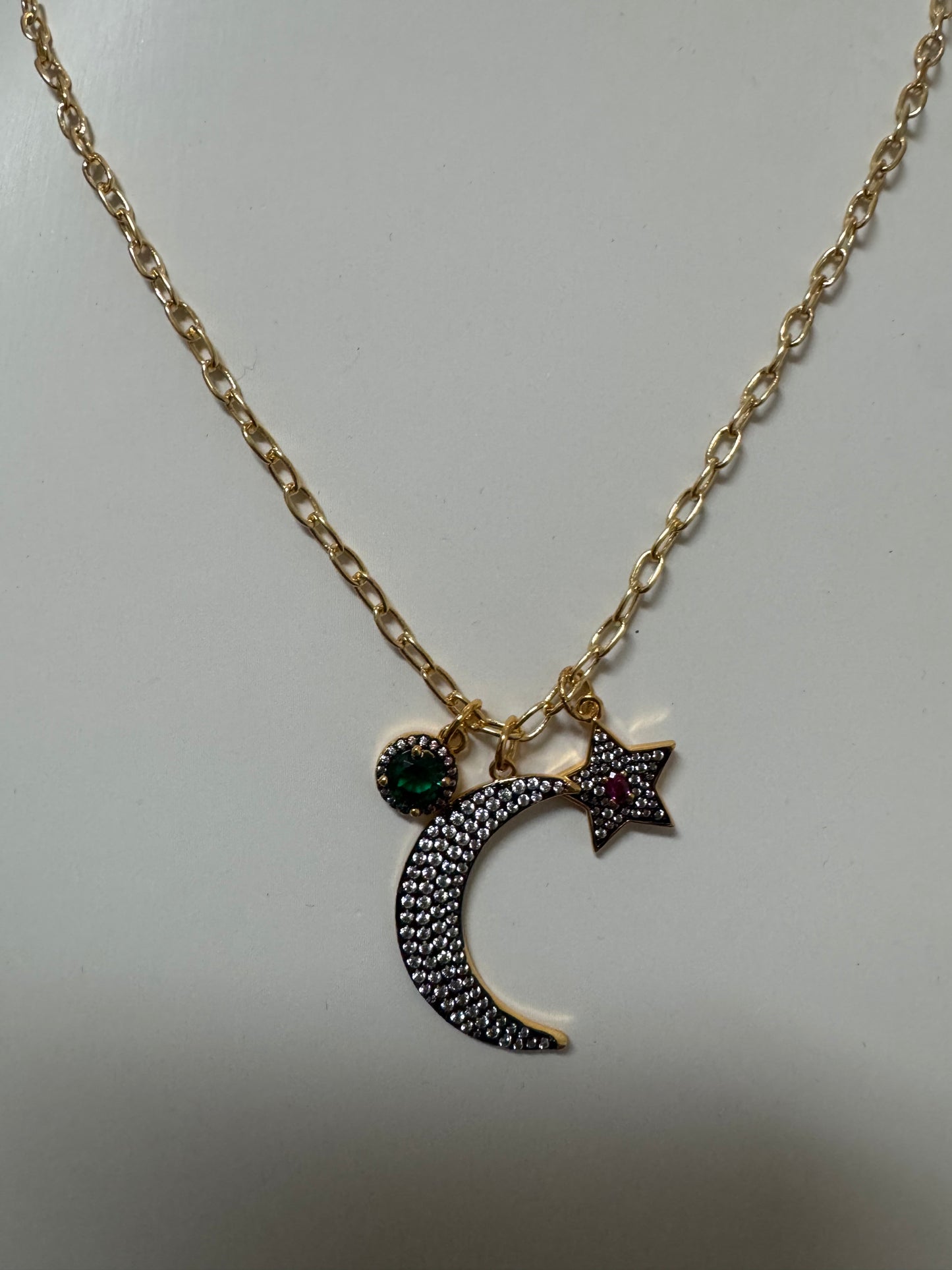 Moon, Star and Dot necklace