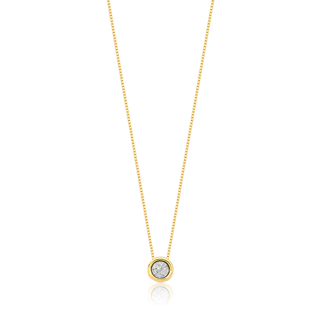 Round petite druzy necklace