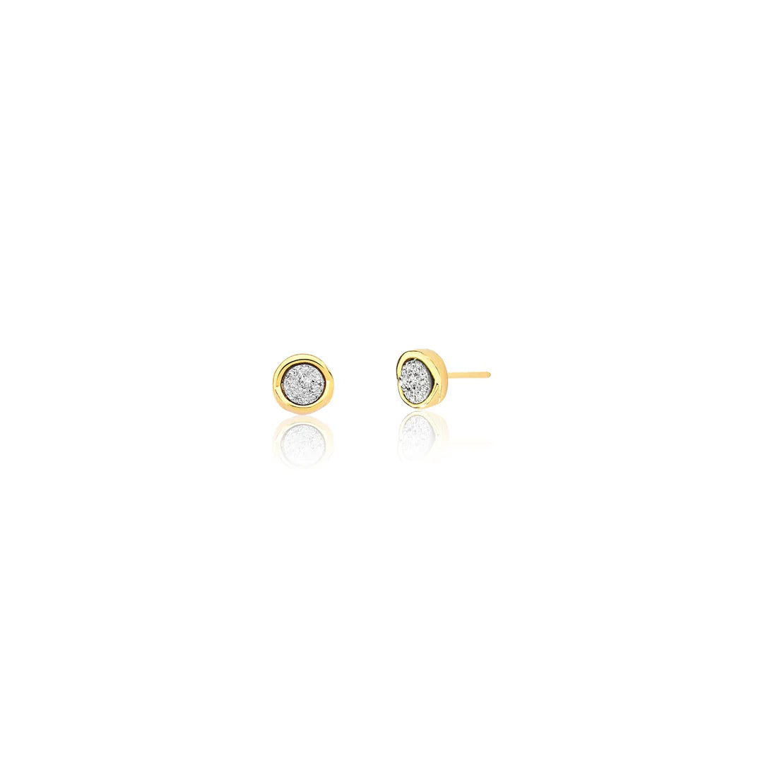 Round petite Druzy stud
