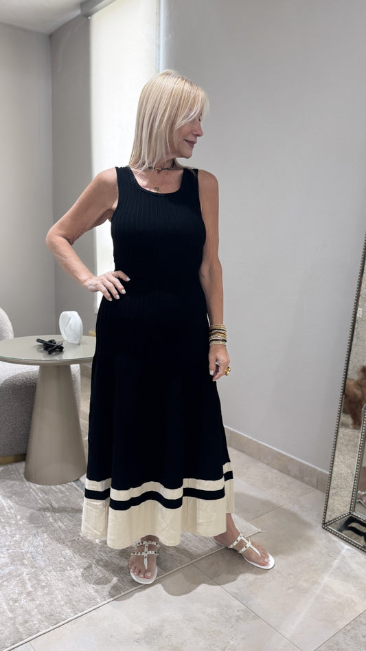 Colorblock midi dress