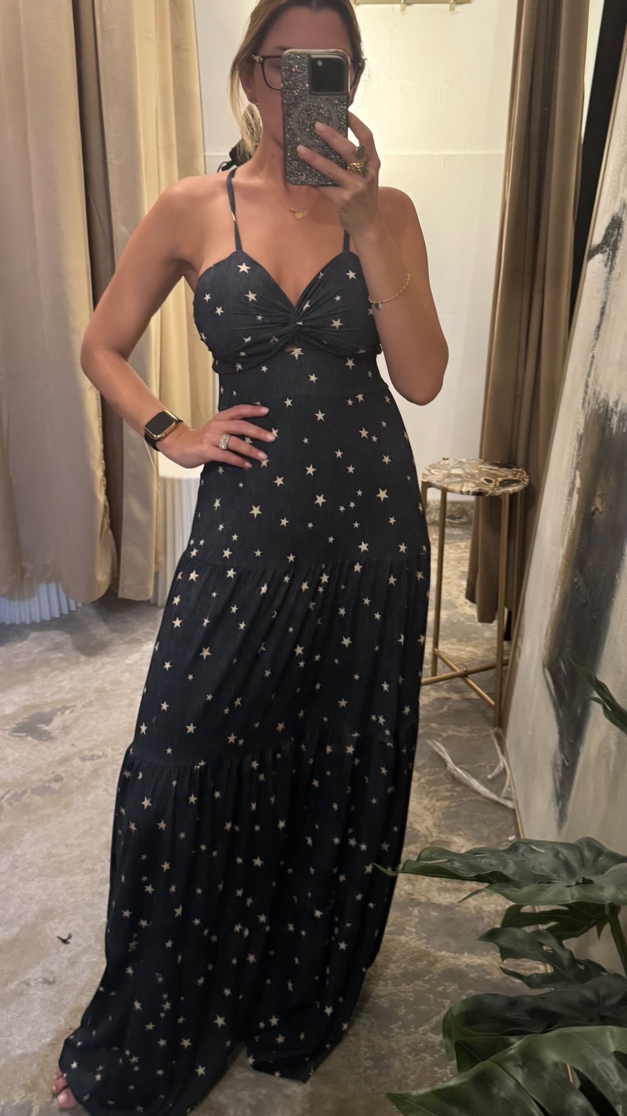 Star licra dress one size