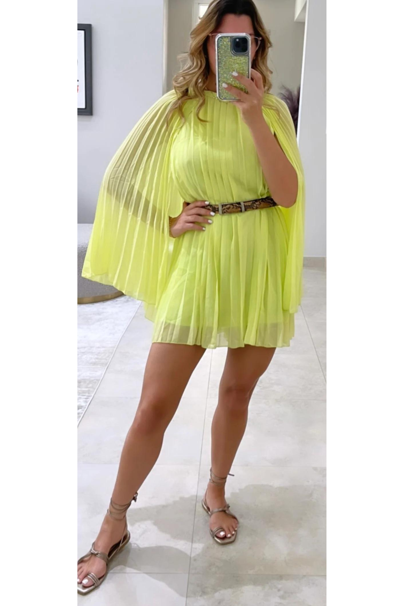 Lime Chiffon Dress