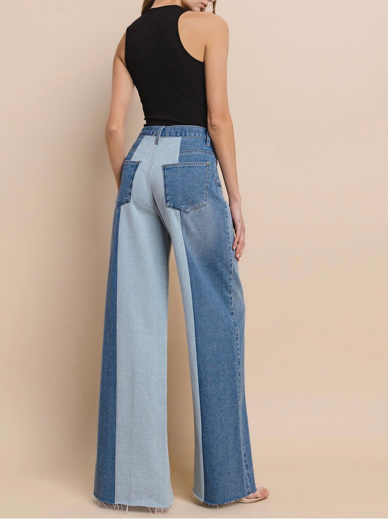 Colorblock jeans