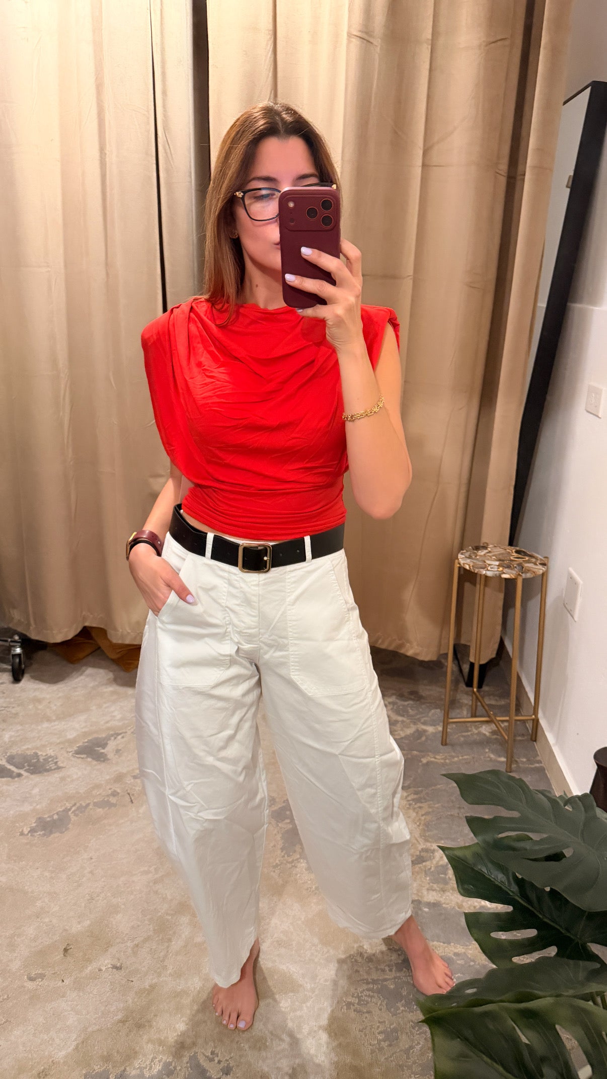 Barrel pant with belt-5 colors PRE-ORDER