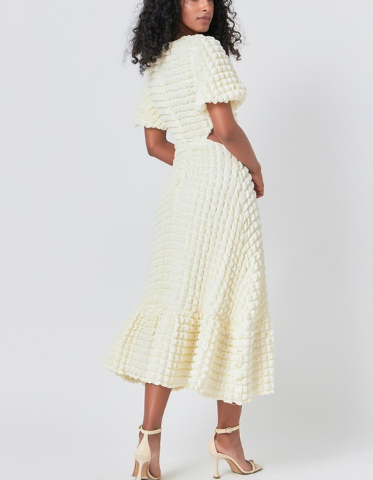 Milán Ivory midi dress