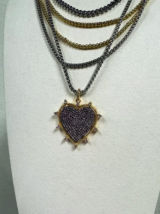 Heart Multilayered Necklace-1980 design