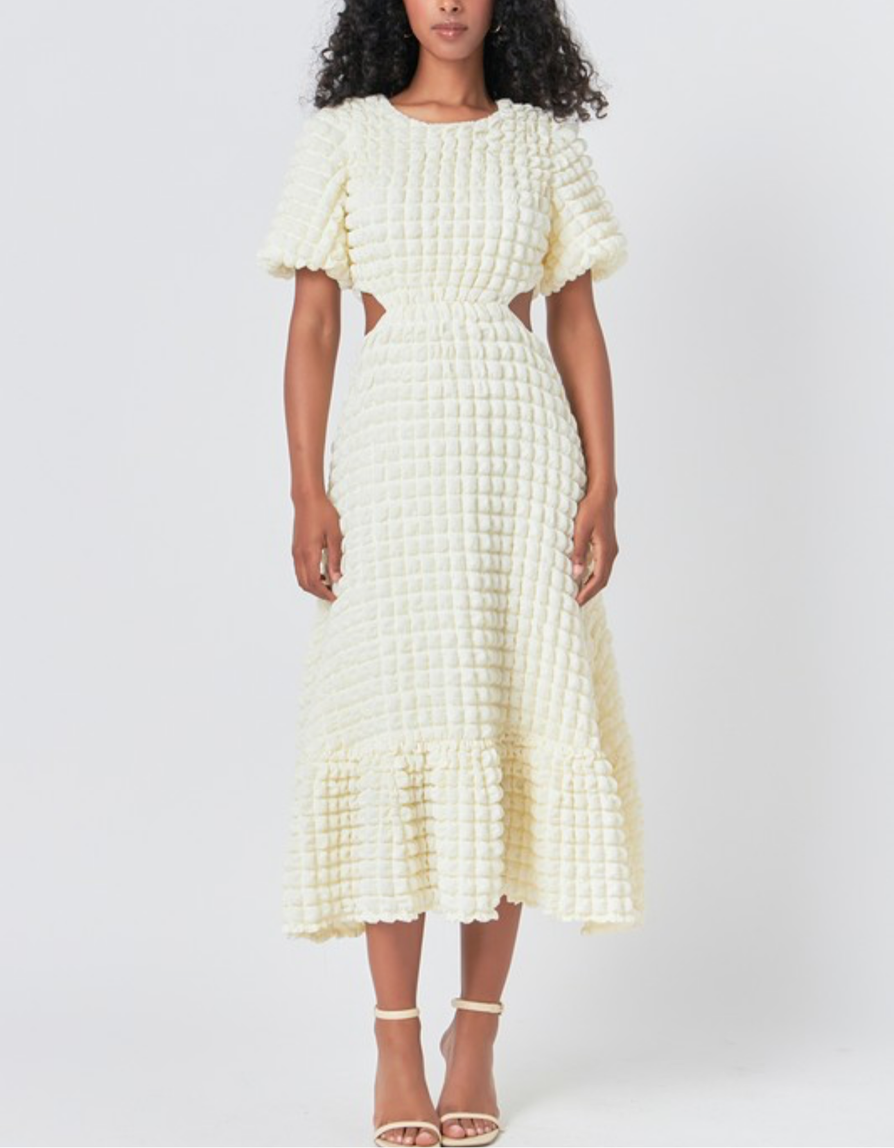 Milán Ivory midi dress