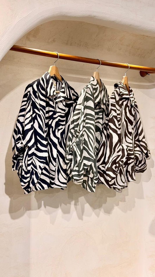One size zebra top