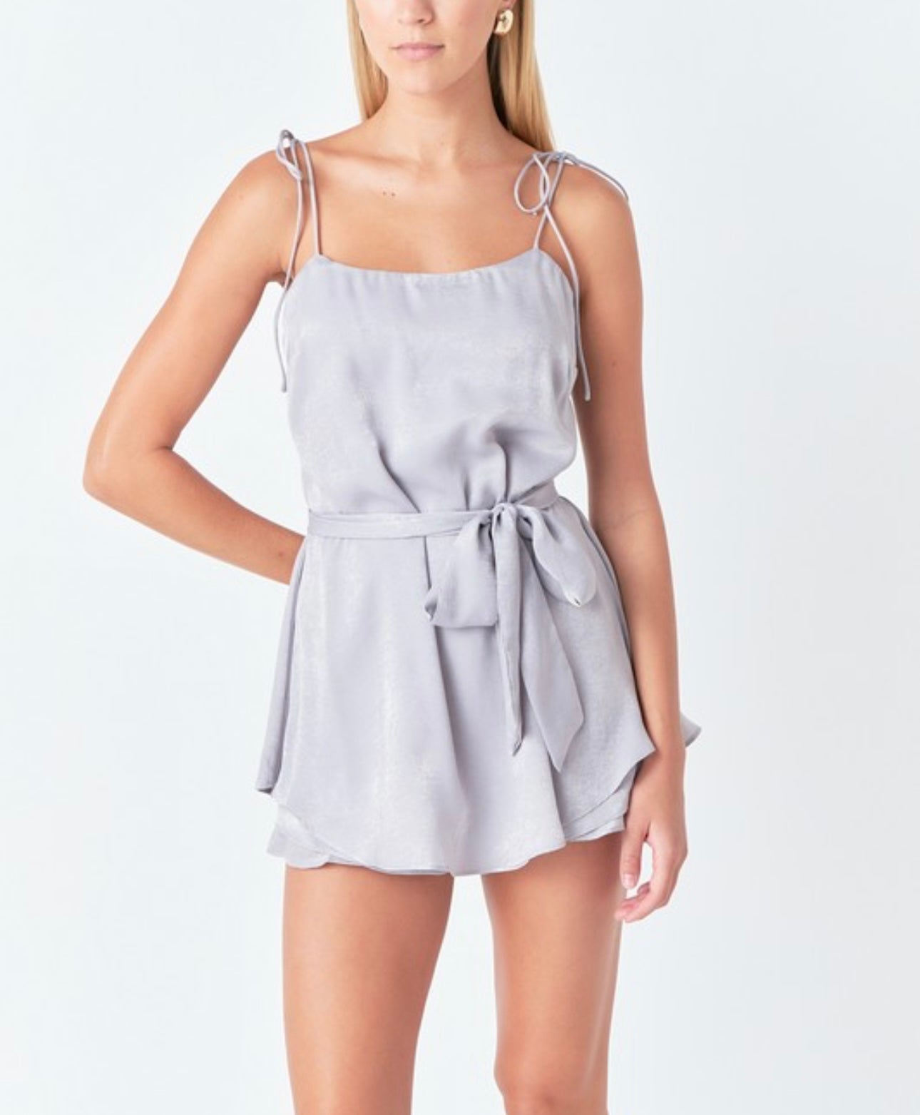 Grey silver romper