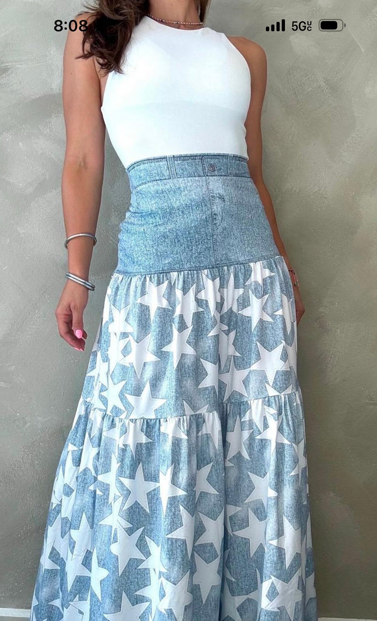 White Star maxi skirt