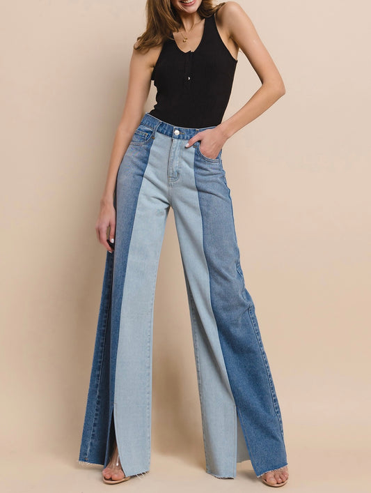 Colorblock jeans