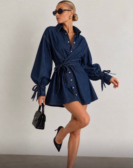 Powerful one size Denim dress