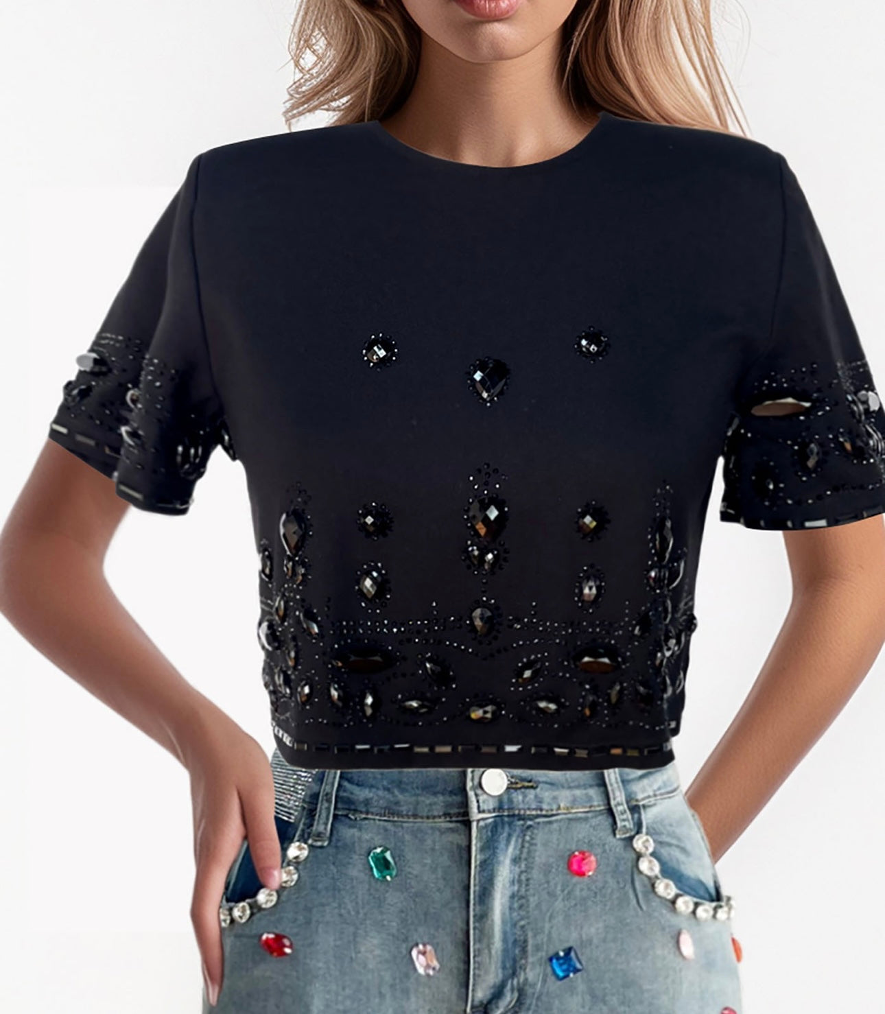 Embellished T-shirt Midi