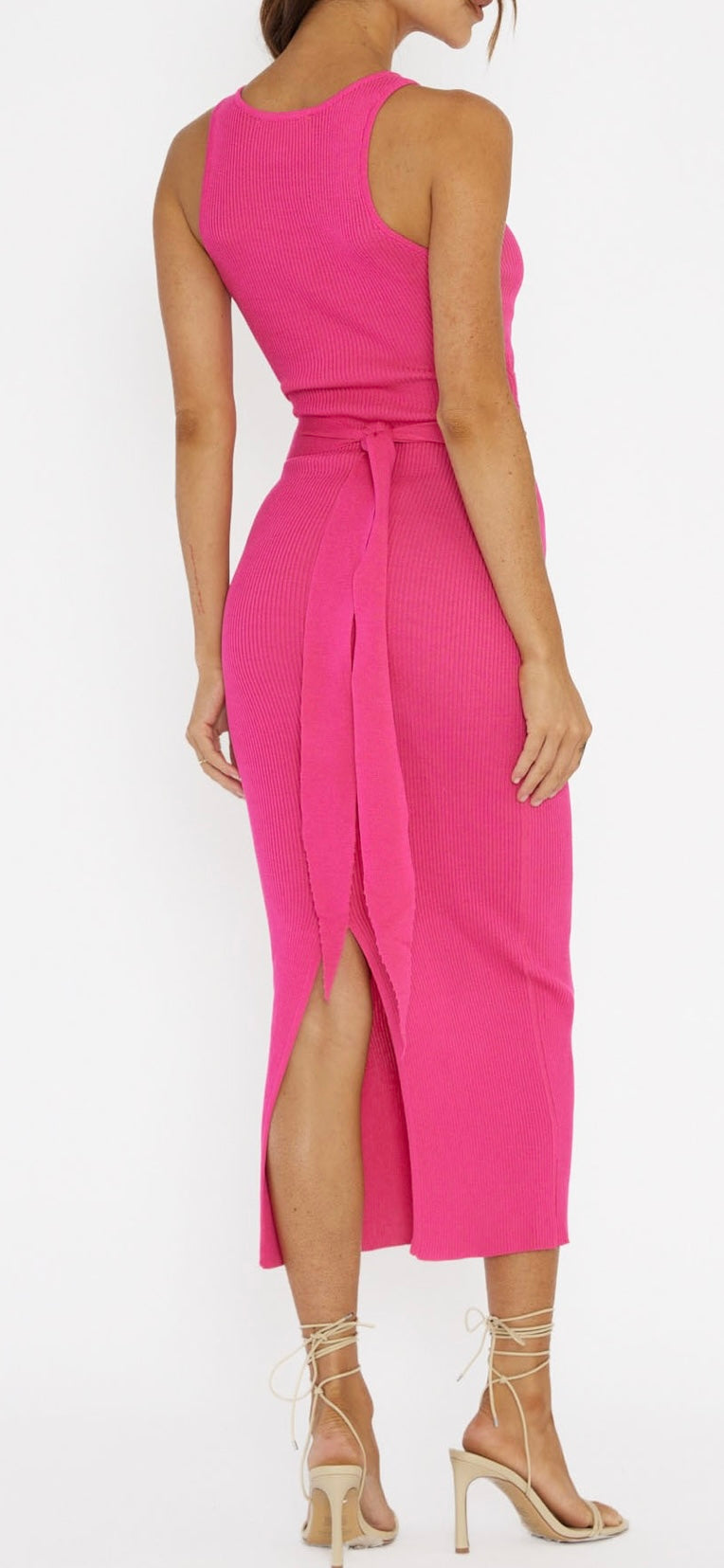 Hot Pink Midi Dress