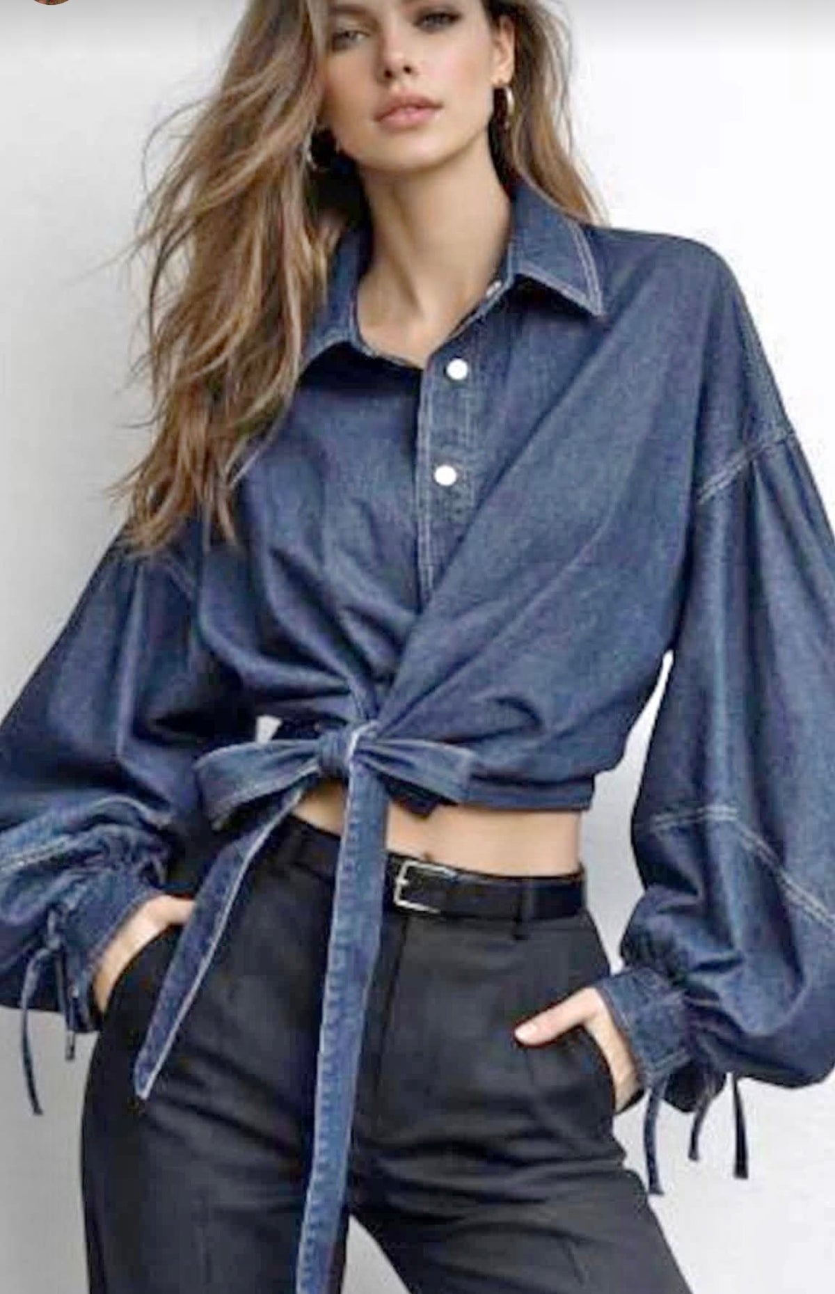 Atenas denim top