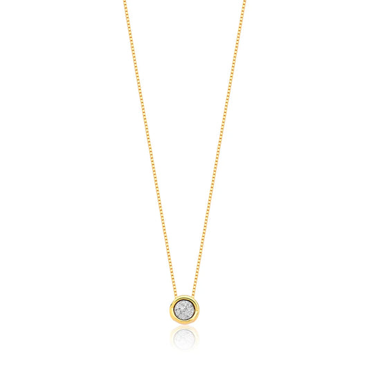 Round petite druzy necklace