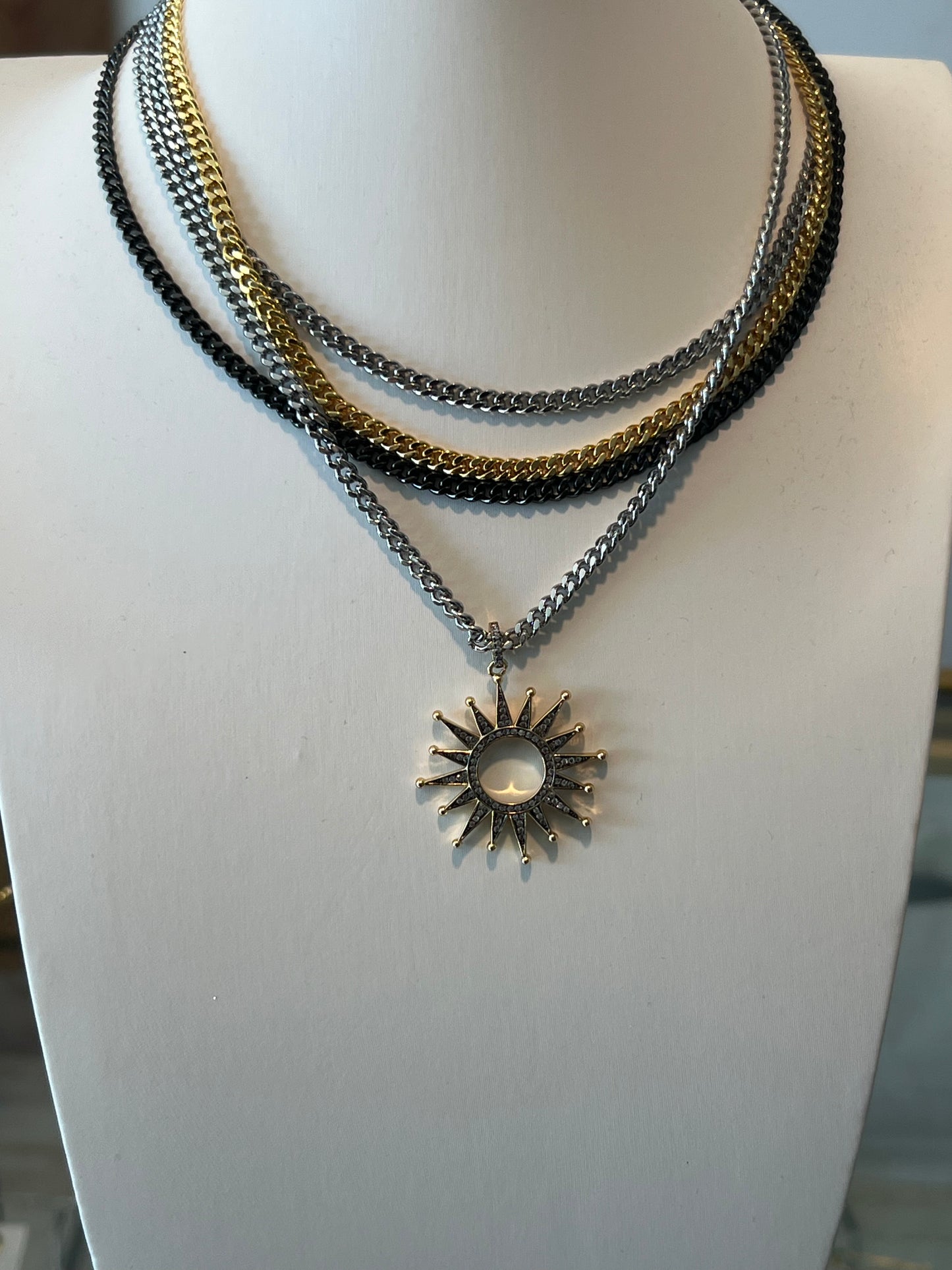 Sun Multilayered Necklace-1980