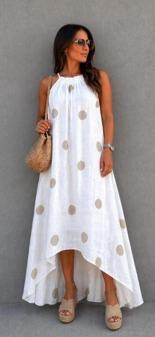 Halter dress polka dots