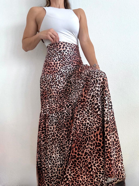 Leopard print skirt