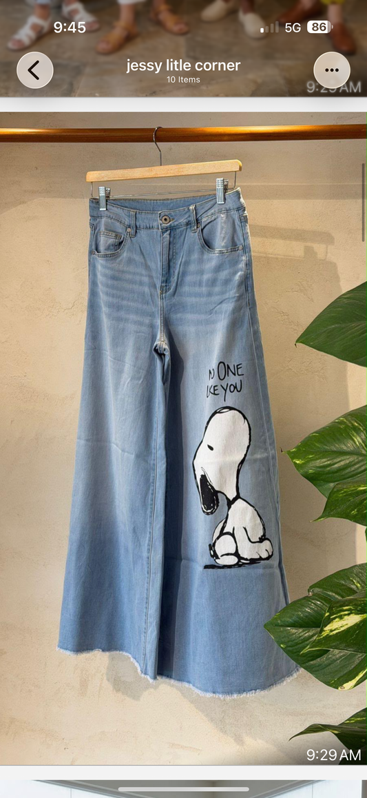 Snoopy denim pant